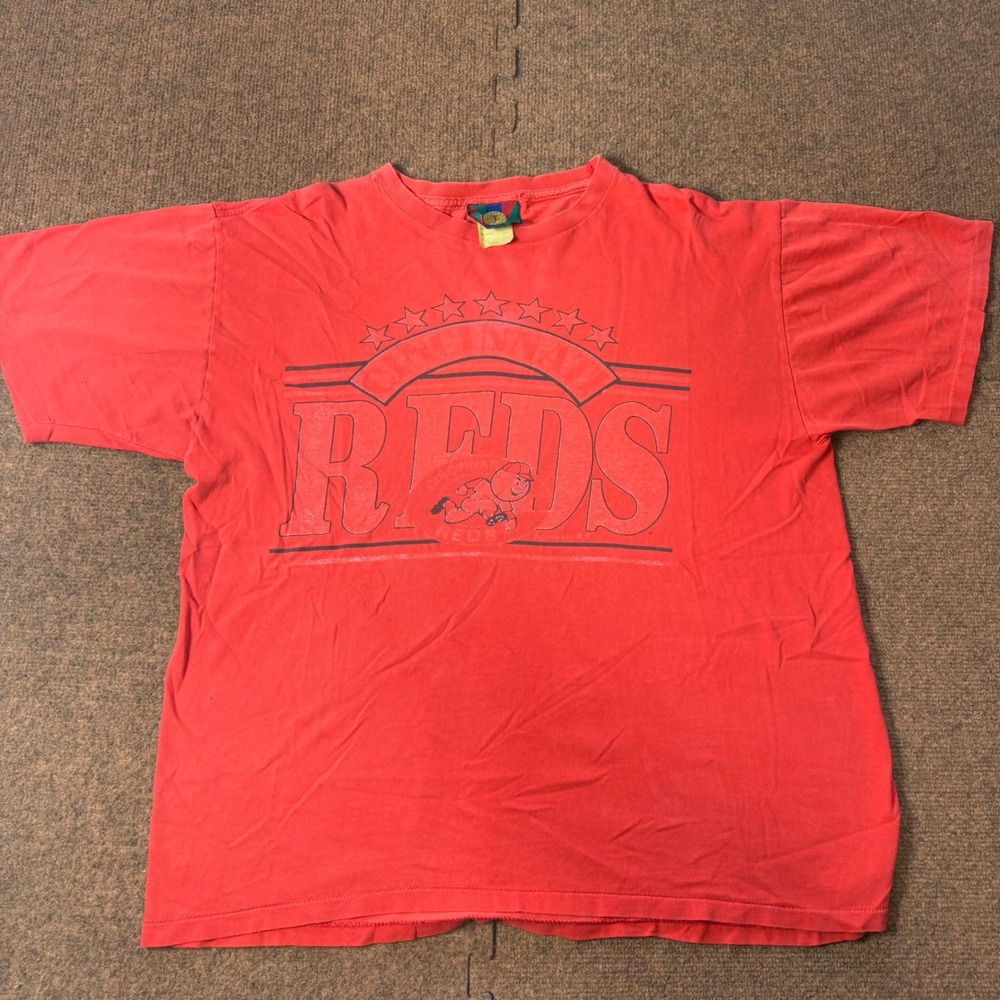 Vintage Jostens Cincinnati Reds T-Shirt Red MLB Baseball XL Single Stitch 90s
